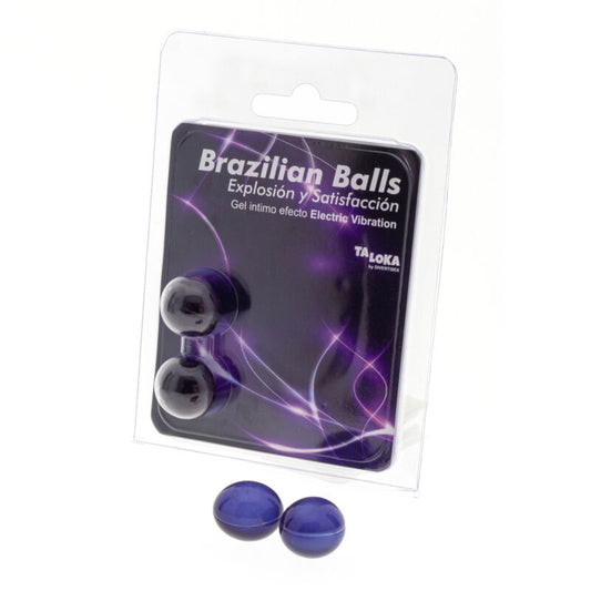 TALOKA 2 Bolas Brasileiras Gel Emocionante Efeito Vibratório Elétrico para prazer intenso.