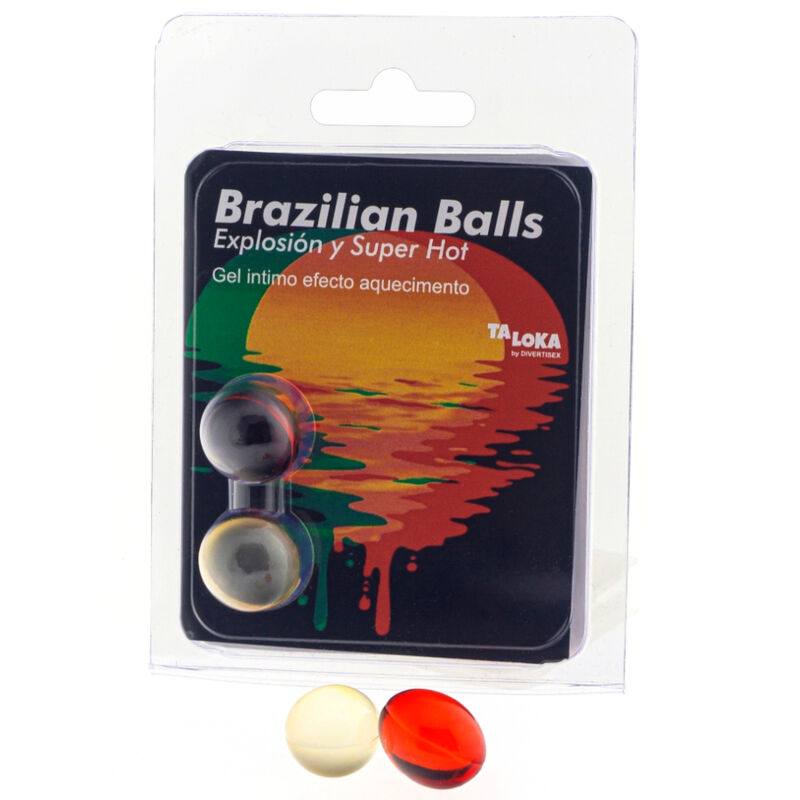 TALOKA 2 Bolas Brasileiras Gel Emocionante Super Quente Efeito para massagem íntima