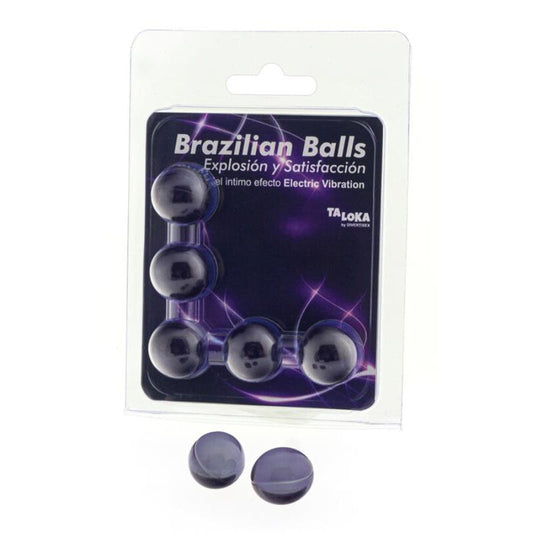 TALOKA 5 Bolas Brasileiras Gel Emocionante Vibratório para prazer intenso.