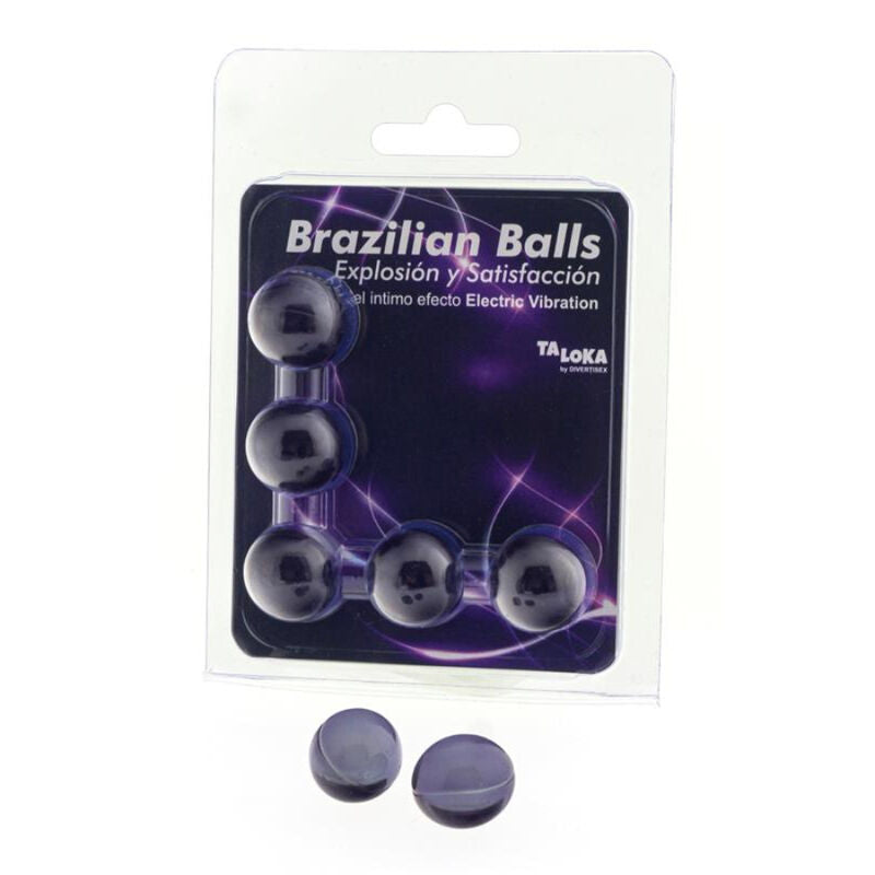 TALOKA 5 Bolas Brasileiras Gel Emocionante Vibratório para prazer intenso.
