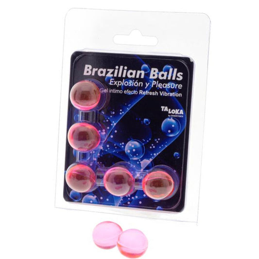 Diablo Picante 5 Bolas Brasileiras com Gel Efeito Vibrante Refrescante para massagem íntima.