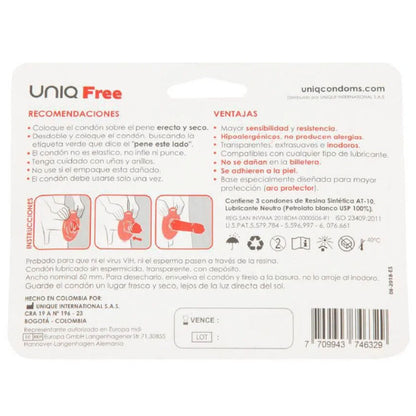 Preservativos Sin Látex con Anillo Protector 3 Unidades