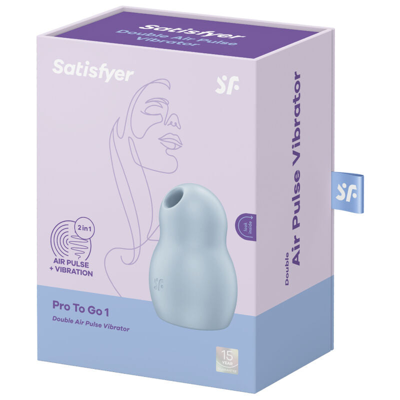Satisfyer Pro To Go 1 Vibrador e Estimulador de Pulso de Ar Duplo Vermelho, compacto e portátil.