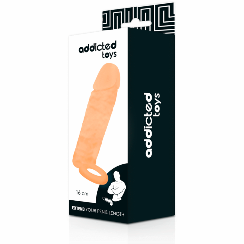 Imagem do Extensor Peniano Realista ADDICTED TOYS, mostrando seu design e textura para aumento de prazer.