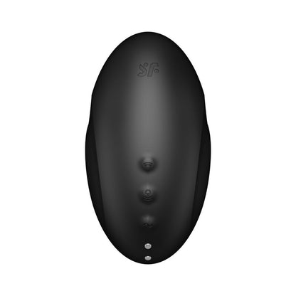 Satisfyer Estimulador e Vibrador Duplo Air Pulse Vulva Lover 3 Preto, mostrando design ergonómico e detalhes de silicone.