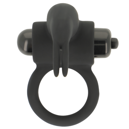 OHMAMA Anel Vibrador de Silicone com Estimulador de Clítoris, mostrando o design e a textura do material.