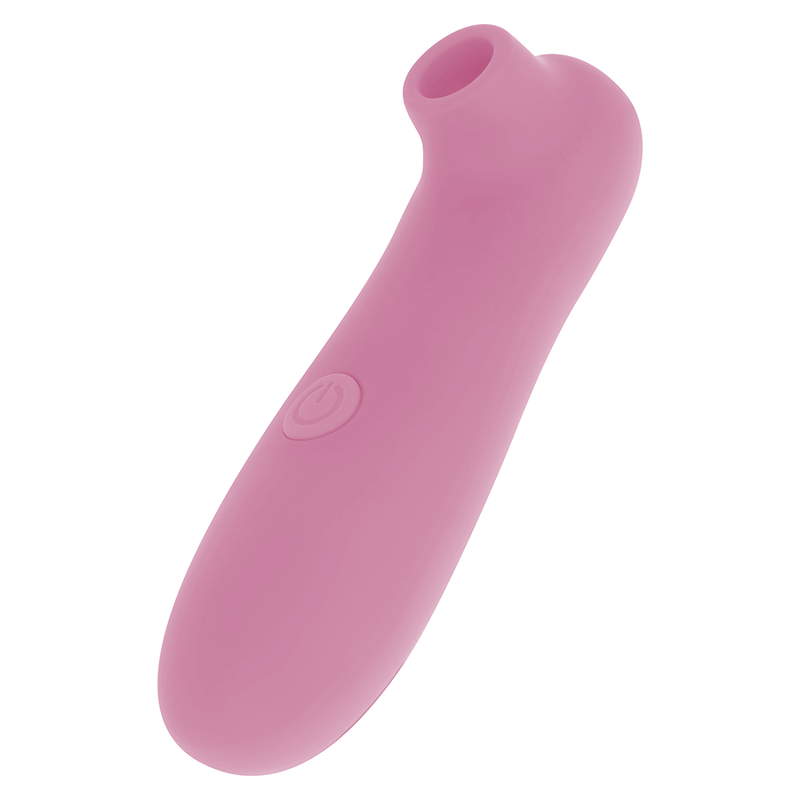 OHMAMA Estimulador de Clítoris Rosa com 10 velocidades, exibindo o design compacto e a textura para estimulação clitoriana.
