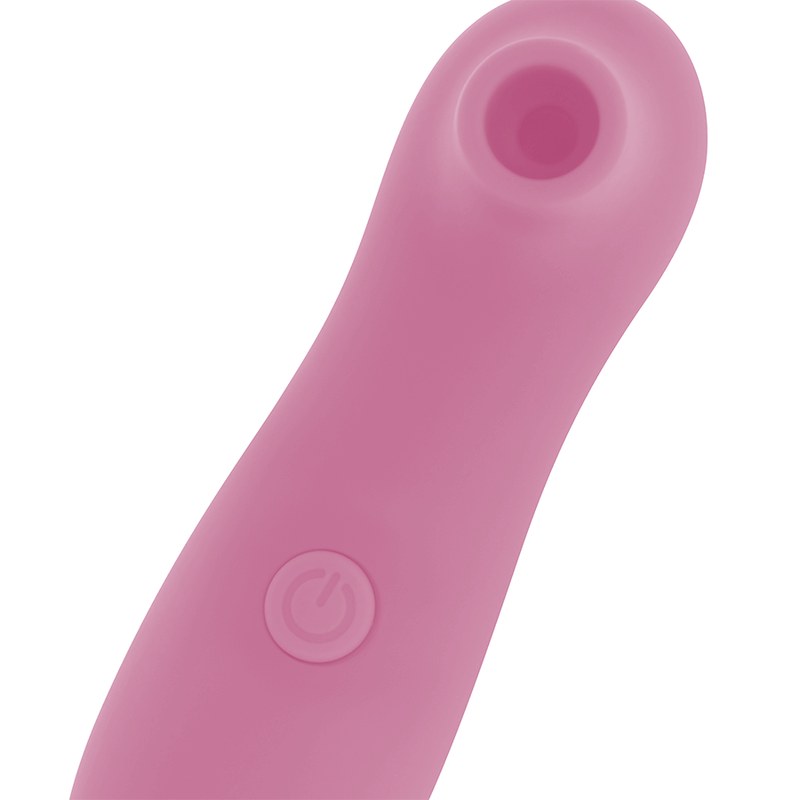 OHMAMA Estimulador de Clítoris Rosa com 10 velocidades, exibindo o design compacto e a textura para estimulação clitoriana.