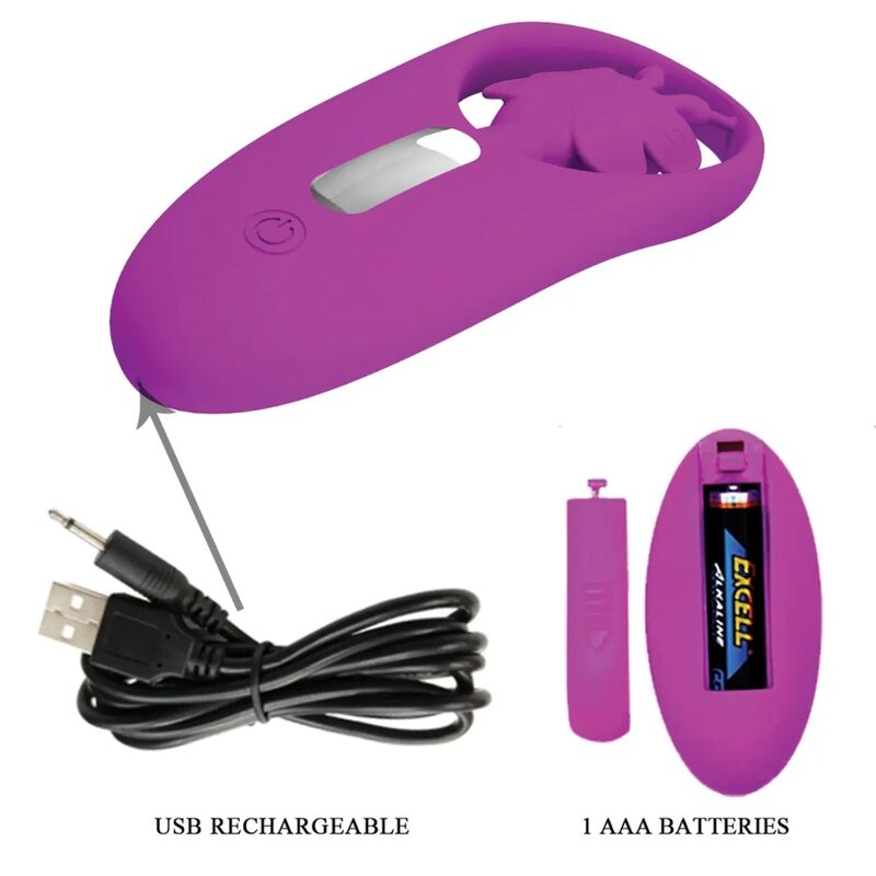 PRETTY LOVE Estimulador Borboleta Dancing com Controlo Remoto Lilac em silicone suave.