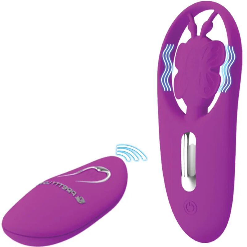 PRETTY LOVE Estimulador Borboleta Dancing com Controlo Remoto Lilac em silicone suave.