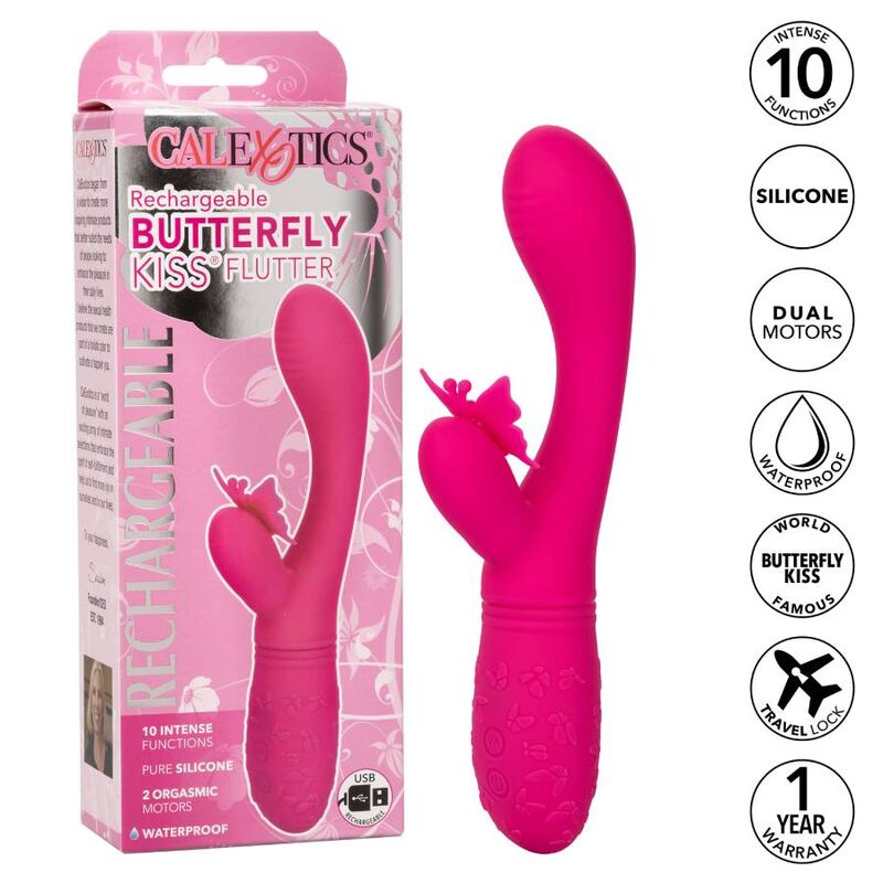 Vibrador Mariposa Flutter Kiss Rosa con Doble Estimulación