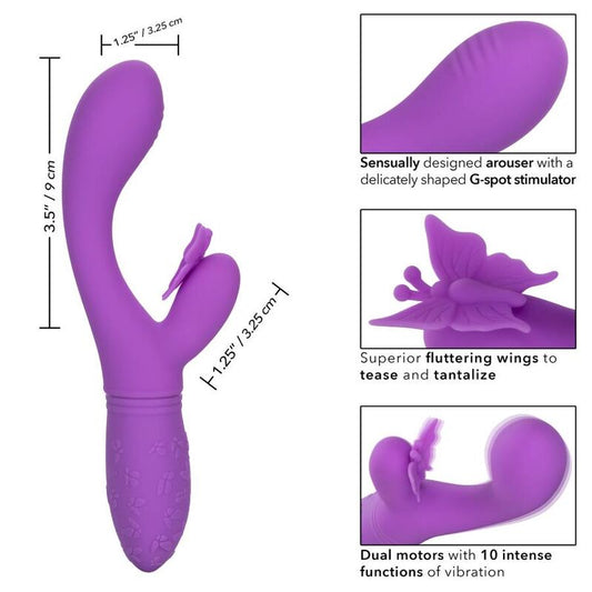 Vibrador Mariposa Beso Violeta Recargable con 10 Funciones