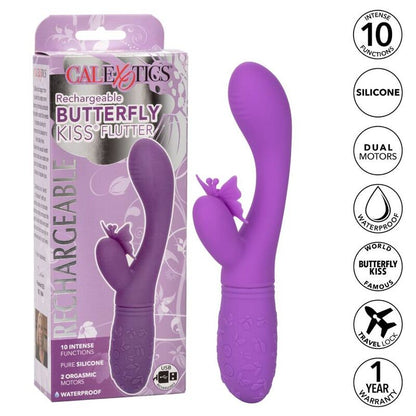 Vibrador Mariposa Beso Violeta Recargable con 10 Funciones