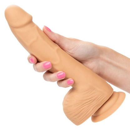 Dildo Realista de Silicona con Tachas 20.32 cm Color Piel