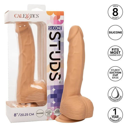 Dildo Realista de Silicona con Tachas 20.32 cm Color Piel