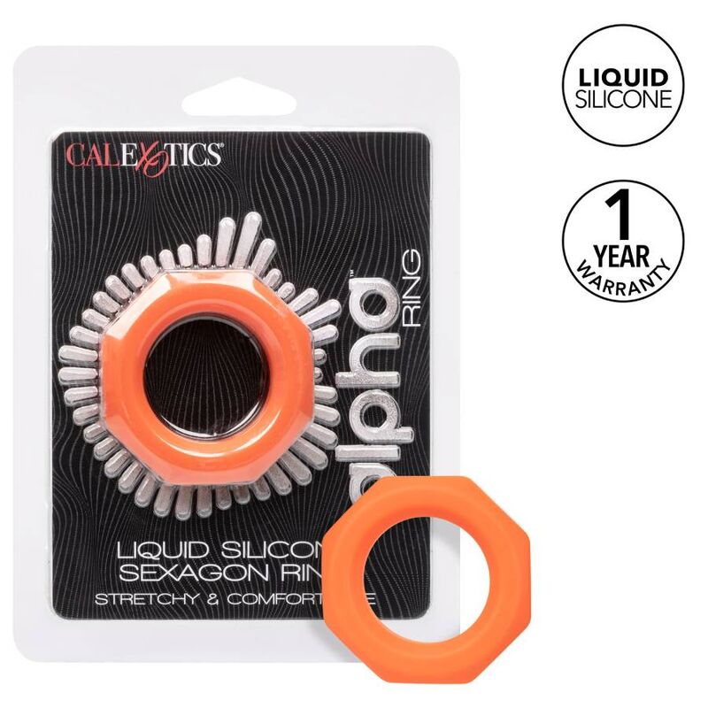 Anillo Peniano Sexagon Naranja