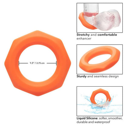 Anillo Peniano Sexagon Naranja