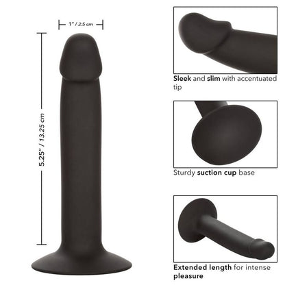 Plug Anal Delgado de Silicona con Ventosa
