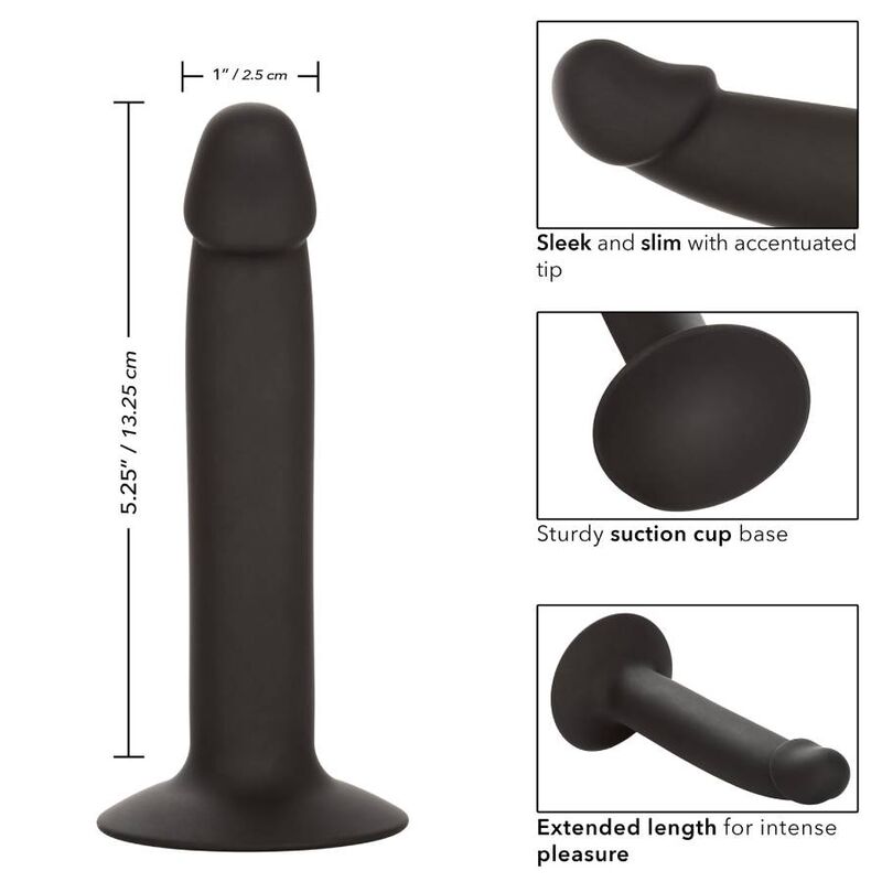 Plug Anal Delgado de Silicona con Ventosa