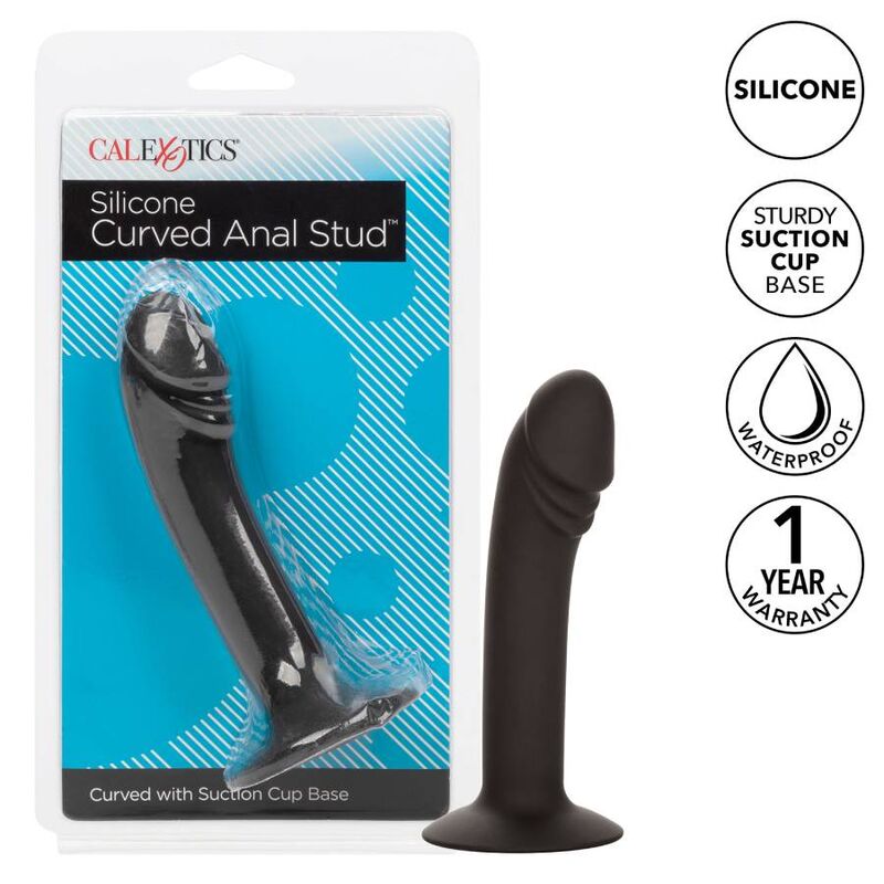 Sonda Anal Curva de Silicona con Ventosa