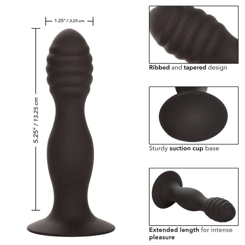 Plug Anal con Estrías y Ventosa