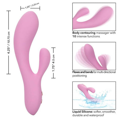 Vibrador Doble Contorno G Flexible Zoie Rosa