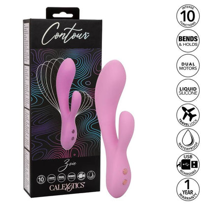 Vibrador Doble Contorno G Flexible Zoie Rosa