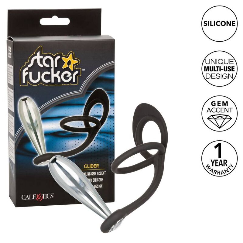 Plug Anal Metálico Deslizante Star Fucker