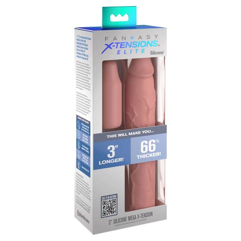FANTASY X- TENSIONS - PIPEDREAMS FUNDA 22,86 CM + PIEL DE PLUG DE 7,62 CM