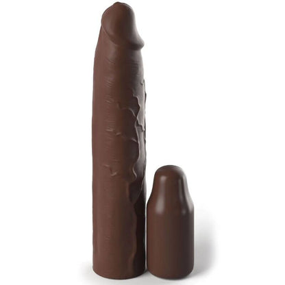 FANTASY X- TENSIONS - PIPEDREAMS FUNDA 22,86 CM + 7,62 CM PLUG MARRÓN