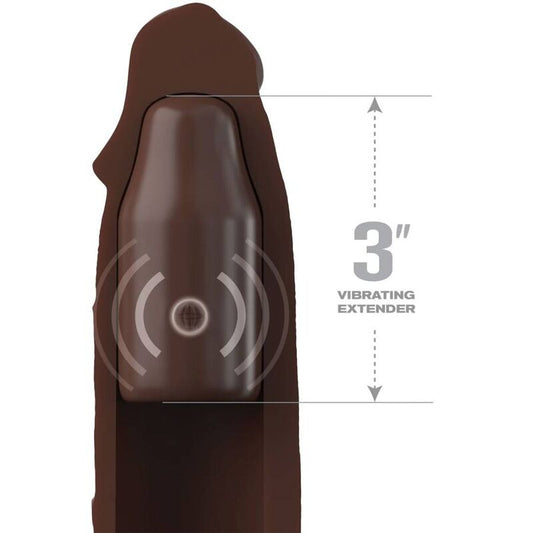 FANTASY X- TENSIONS - FUNDA PIPEDREAMS 22,86 CM + ENCHUFE REMOTO 7,62 CM MARRÓN