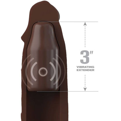 FANTASY X- TENSIONS - FUNDA PIPEDREAMS 22,86 CM + ENCHUFE REMOTO 7,62 CM MARRÓN