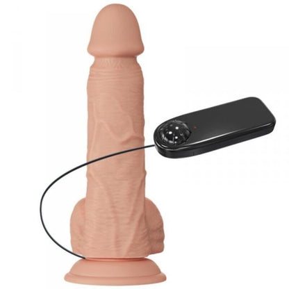 Close-up do Vibrador Realista PRETTY LOVE Bahamut com Vibração 21.8cm, mostrando a textura e design ergonómico.