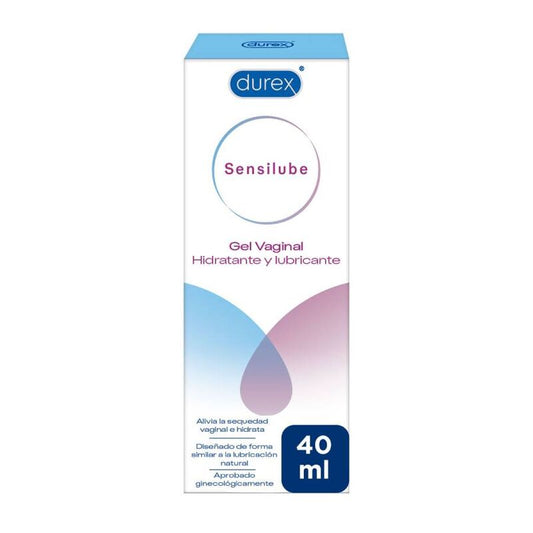 DUREX Sensilube Gel Lubrificante Hidratante 40ml para conforto íntimo e alívio da secura vaginal.