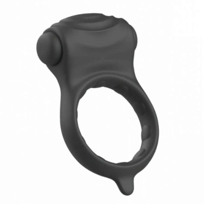 Anel peniano B SWISH Bcharmed Basic Wave vibratório preto em silicone seguro para o corpo.