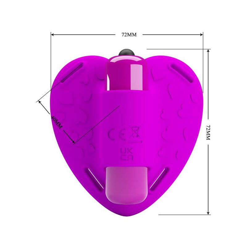 Vibrador estimulador clitoriano Pretty Love Heartbeat roxo com 10 modos de vibração.