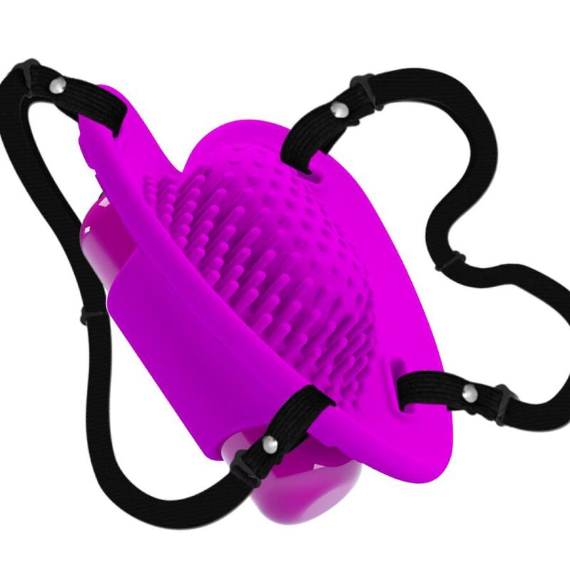 Vibrador estimulador clitoriano Pretty Love Heartbeat roxo com 10 modos de vibração.