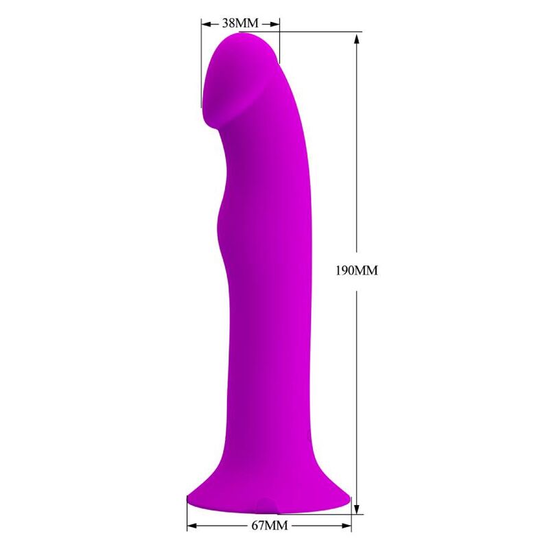PRETTY LOVE Vibrador Estimulador G-Spot Murray Roxo com 12 funções e base de ventosa