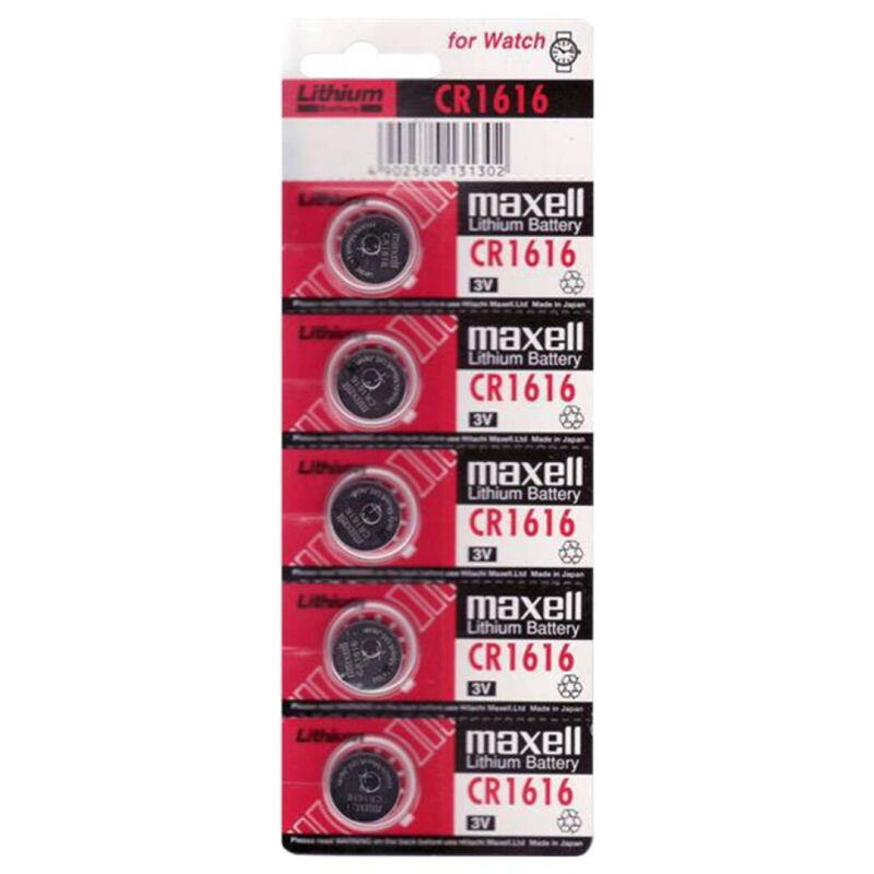 Pack de 5 baterias de lítio MAXELL CR1616 3V para dispositivos eletrónicos