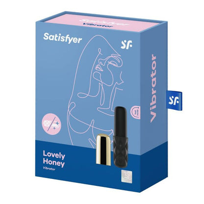 Close-up of the Satisfyer Vibrador Sparkling Darling Dourado showing its compact design and golden finish.