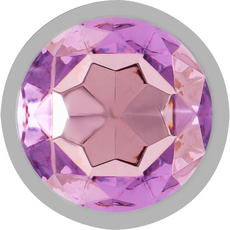 Intense Plug Anal de Metal com Cristal Violeta Tamanho S, mostrando seu design luxuoso e o detalhe do cristal.
