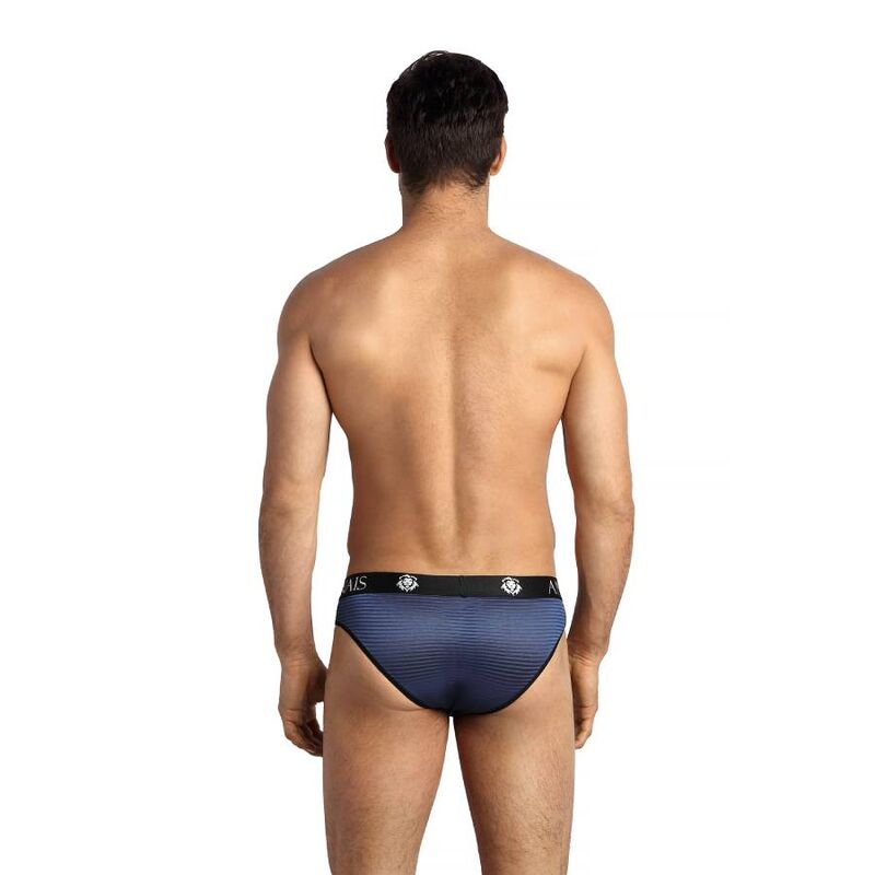 Close-up do Slip Masculino Naval ANAIS em tule e cetim, exibindo o design e textura.