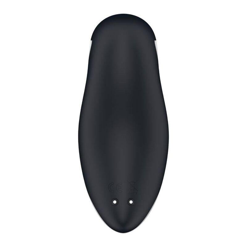 Satisfyer Orca - Estimulador Clitoriano com Pulso de Ar e Vibração em silicone preto e branco.