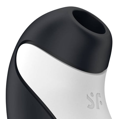 Satisfyer Orca - Estimulador Clitoriano com Pulso de Ar e Vibração em silicone preto e branco.