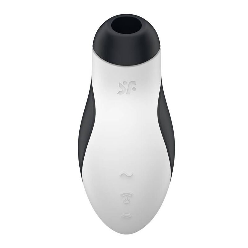 Satisfyer Orca - Estimulador Clitoriano com Pulso de Ar e Vibração em silicone preto e branco.