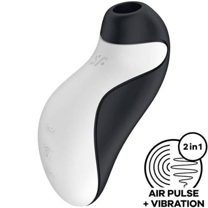 Satisfyer Orca - Estimulador Clitoriano com Pulso de Ar e Vibração em silicone preto e branco.