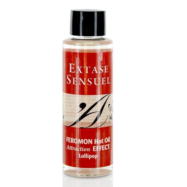 Aceite de Masaje Efecto Calor con Feromonas Sabor Piruleta 100 ml