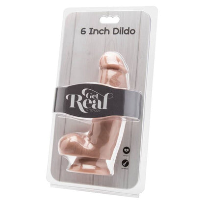 GET REAL - DILDO DE 12 CM CON BOLAS Y PIEL