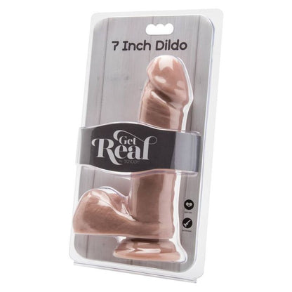GET REAL - DILDO DE 18 CM CON BOLAS Y PIEL