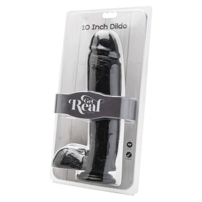 GET REAL - DILDO DE 25,5 CM CON BOLAS NEGRO